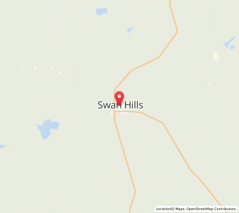 Map of Swan Hills, AlbertaAlberta