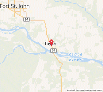 Map of Taylor, British ColumbiaBritish Columbia