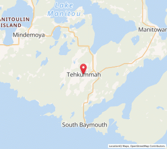 Map of Tehkummah, OntarioOntario