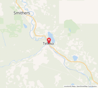 Map of Telkwa, British ColumbiaBritish Columbia