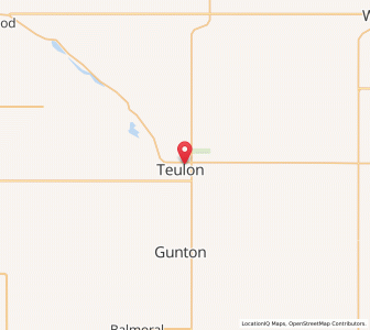 Map of Teulon, ManitobaManitoba