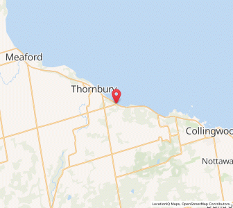 Map of The Blue Mountains, OntarioOntario