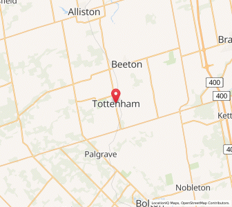 Map of Tottenham, OntarioOntario