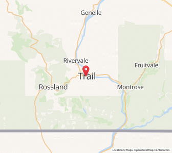 Map of Trail, British ColumbiaBritish Columbia