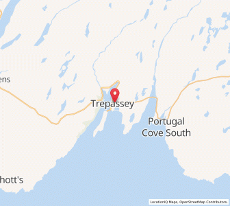 Map of Trepassey, Newfoundland & LabradorNewfoundland and Labrador