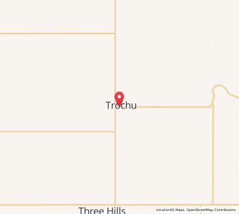 Map of Trochu, AlbertaAlberta