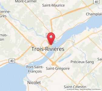 Map of Trois-Rivières, Quebec