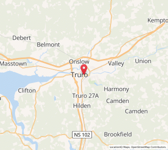 Map of Truro, Nova ScotiaNova Scotia