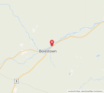 Map of Upper Miramichi, New BrunswickNew Brunswick