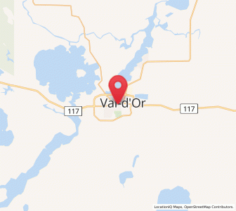 Map of Val-d'Or, Quebec