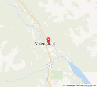 Map of Valemount, British ColumbiaBritish Columbia