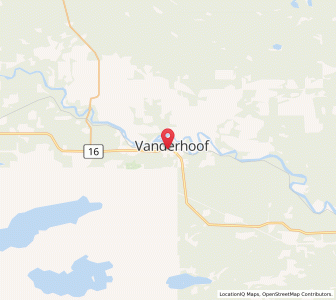 Map of Vanderhoof, British ColumbiaBritish Columbia