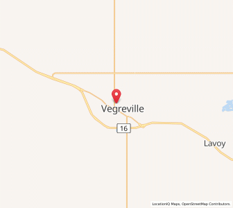 Map of Vegreville, AlbertaAlberta