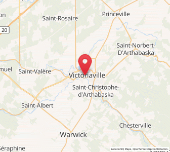Map of Victoriaville, Quebec