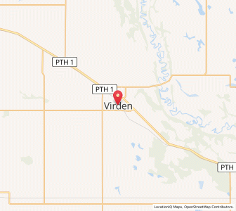 Map of Virden, ManitobaManitoba