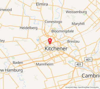 Map of Waterloo, OntarioOntario