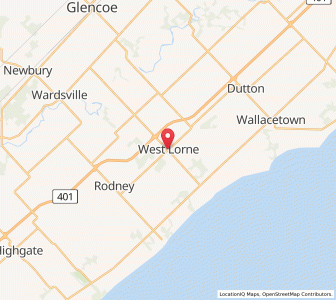 Map of West Lorne, OntarioOntario