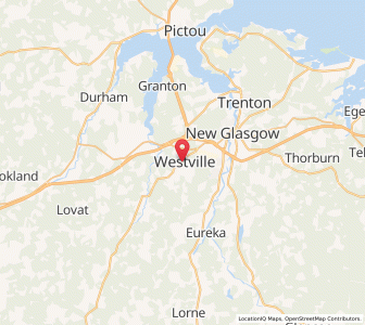 Map of Westville, Nova ScotiaNova Scotia