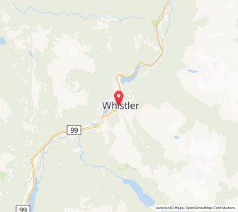 Map of Whistler, British ColumbiaBritish Columbia