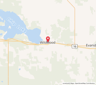 Map of Wildwood, AlbertaAlberta