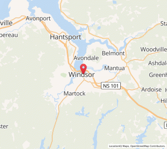 Map of Windsor, Nova ScotiaNova Scotia