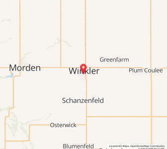 Map of Winkler, ManitobaManitoba