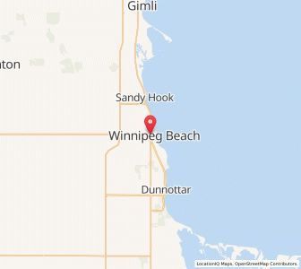 Map of Winnipeg Beach, ManitobaManitoba