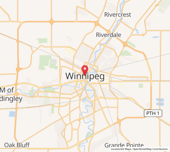 Map of Winnipeg, ManitobaManitoba