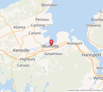 Map of Wolfville, Nova ScotiaNova Scotia