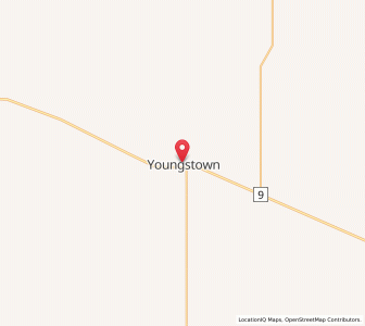 Map of Youngstown, AlbertaAlberta