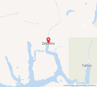 Map of Zeballos, British ColumbiaBritish Columbia
