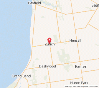 Map of Zurich, OntarioOntario
