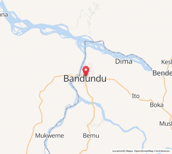 Map of Bandundu, Kwilu