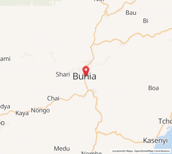 Map of Bunia, Ituri