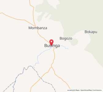 Map of Businga, Nord-Ubangi