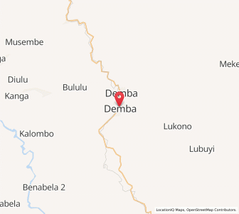 Map of Demba, Kasai-Central