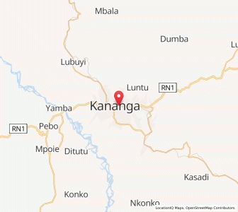 Map of Kananga, Kasai-Central
