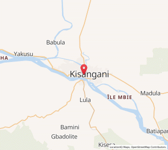 Map of Kisangani, Tshopo