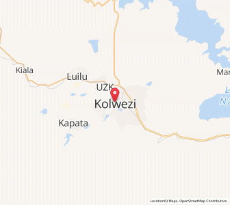 Map of Kolwezi, Lualaba