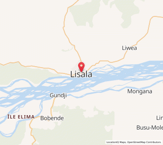 Map of Lisala, Mongala