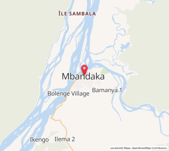 Map of Mbandaka, Équateur