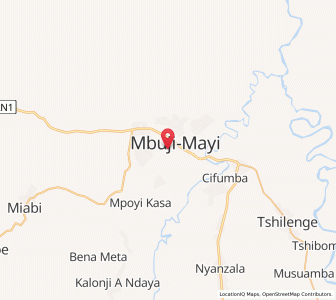 Map of Mbuji-Mayi, Kasaï-Oriental