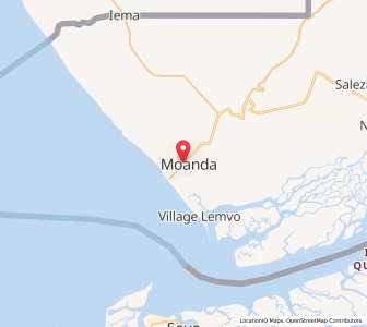 Map of Moanda, Bas-Congo
