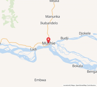 Map of Mushie, Mai-Ndombe