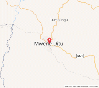 Map of Mwene-Ditu, Lomami
