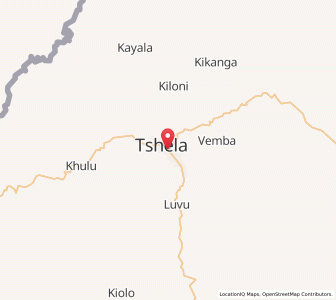 Map of Tshela, Bas-Congo