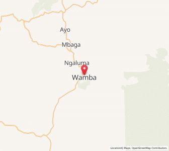 Map of Wamba, Haut-Uele