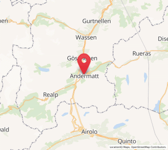 Map of Andermatt, Uri