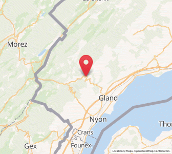 Map of Arzier-Le Muids, Vaud