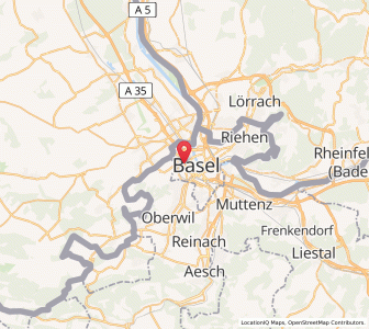 Map of Bâle, Basel-City
